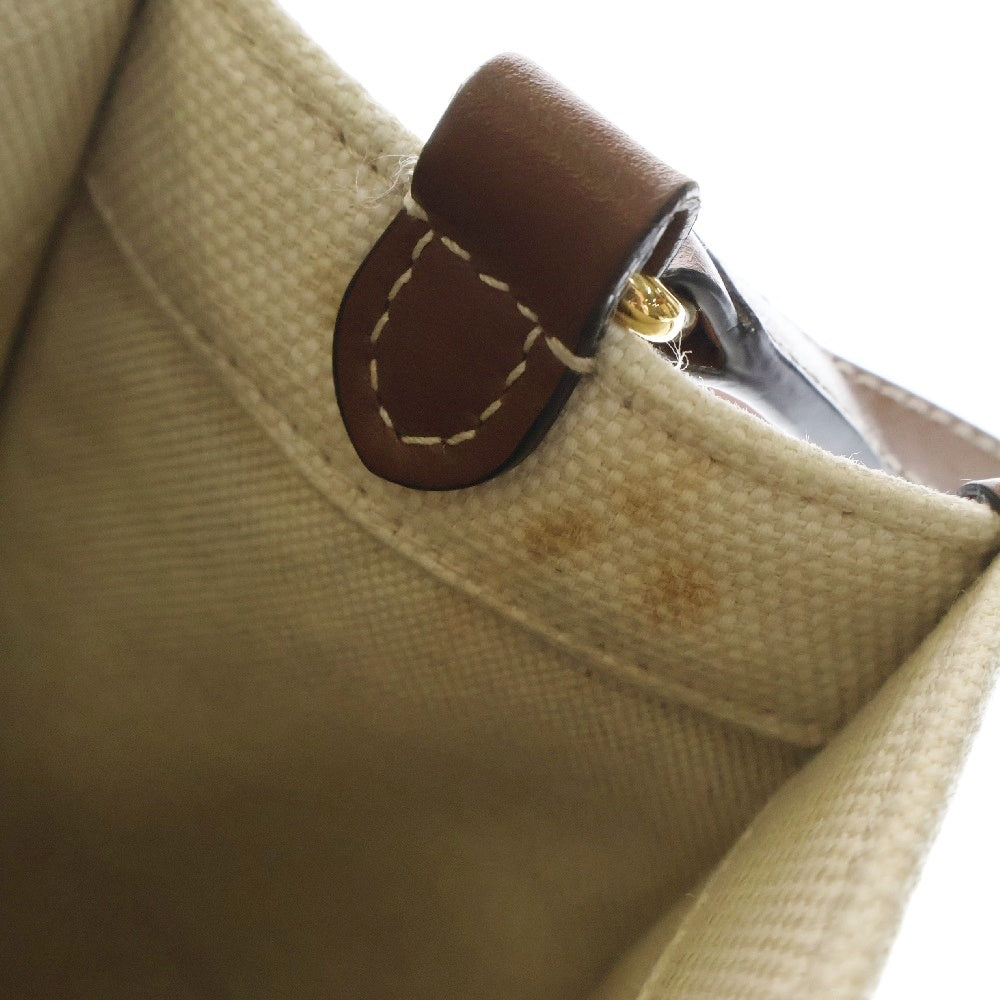 BURBERRY(バーバリー) フレヤトートミニ 2WAYバッグ ハンドバッグ ショルダーバッグ キャンバス ブラウン×ベージュ ゴールド金具 8044143