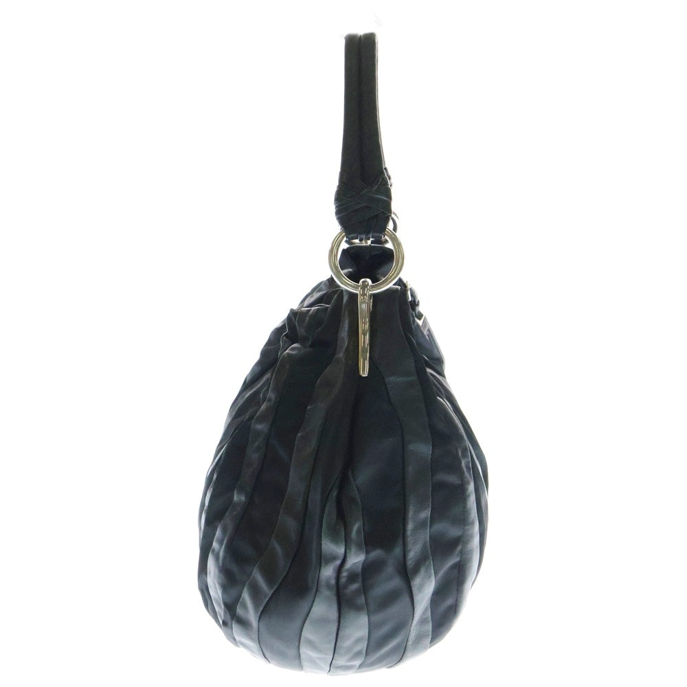 PRADA(プラダ) クリムソン ハンドバッグ トートバッグ ブラック シルバー金具 レザー×ナイロン BR3994