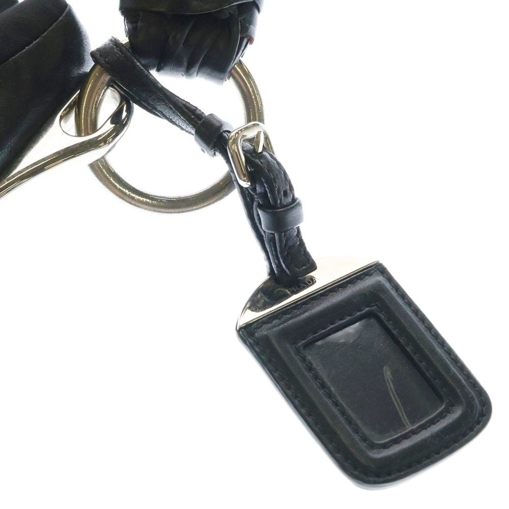 PRADA(プラダ) クリムソン ハンドバッグ トートバッグ ブラック シルバー金具 レザー×ナイロン BR3994