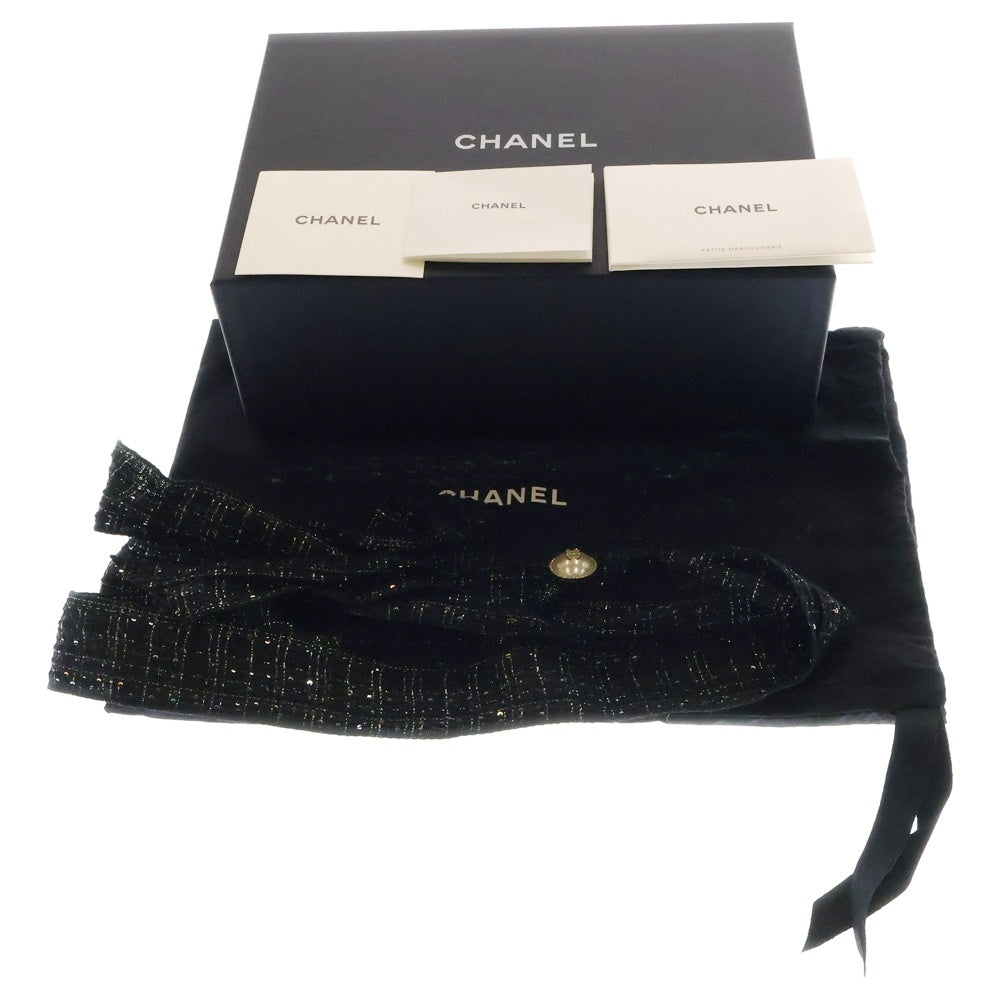 CHANEL(シャネル) マトラッセ ラムスキンレザー チェーンクラッチハンドバッグ ショルダーバッグ ブラック SV金具 ハンドル AP4410