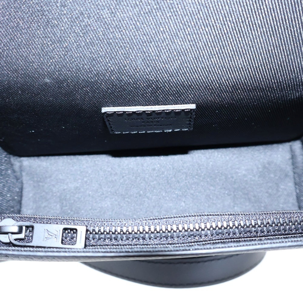 LOUIS VUITTON(ルイヴィトン) アエログラム ファストラインウェアラブルウォレット LV レザーショルダーバッグ ブラック M82085