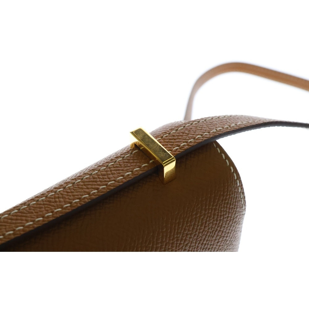HERMES(エルメス) コンスタンスミニ ゴールド エプソン ショルダーバッグ B刻印 ブラウン ゴールド金具
