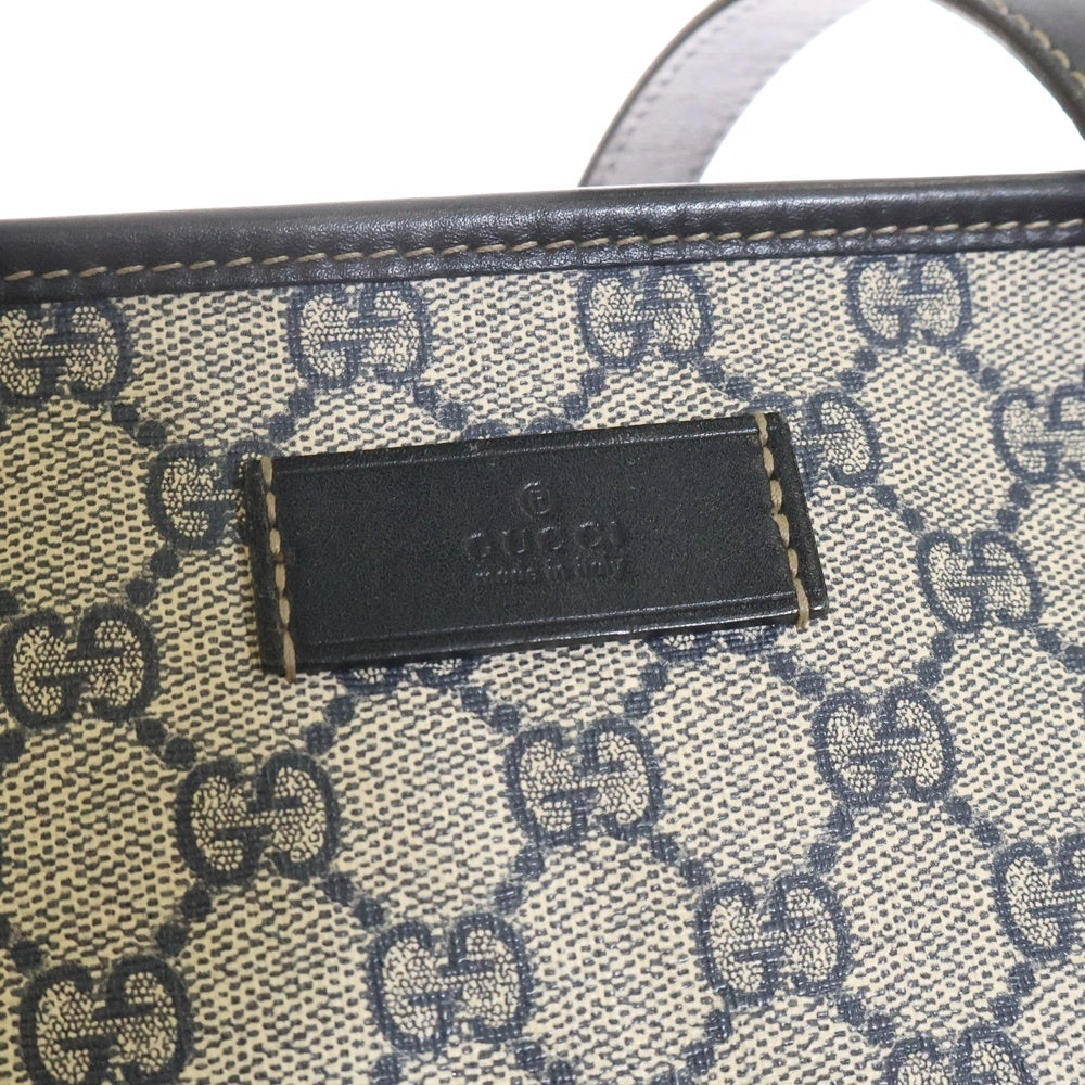 GUCCI(グッチ) GGスプリーム トートバッグ ベージュ PVCレザー 21137