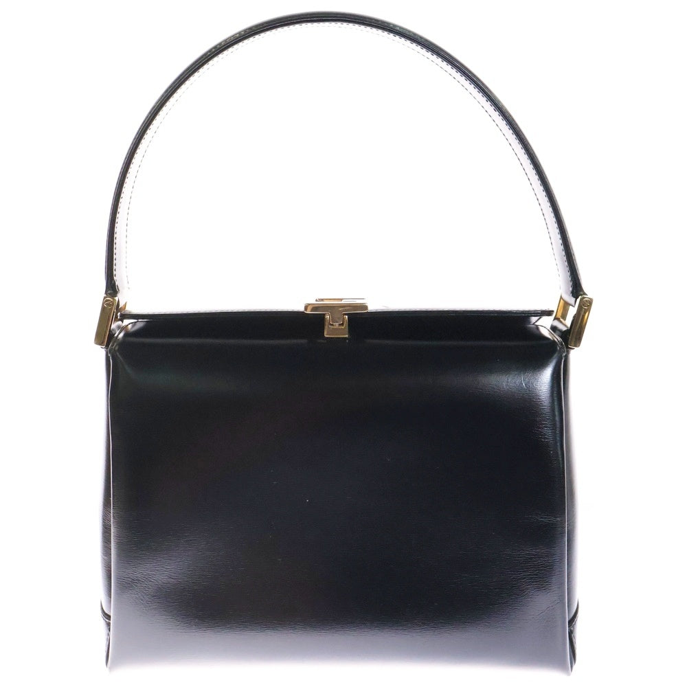GUCCI(グッチ) オールドグッチ ハンドバッグ ブラック ゴールド金具 レザー 000.01.1269