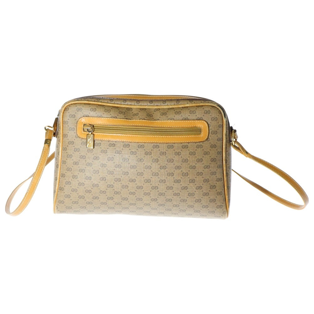 GUCCI(グッチ) オールドグッチ マイクロGG ショルダーバッグ ベージュ ブラウン キャンバス×レザー ゴールド金具 007.39.0014