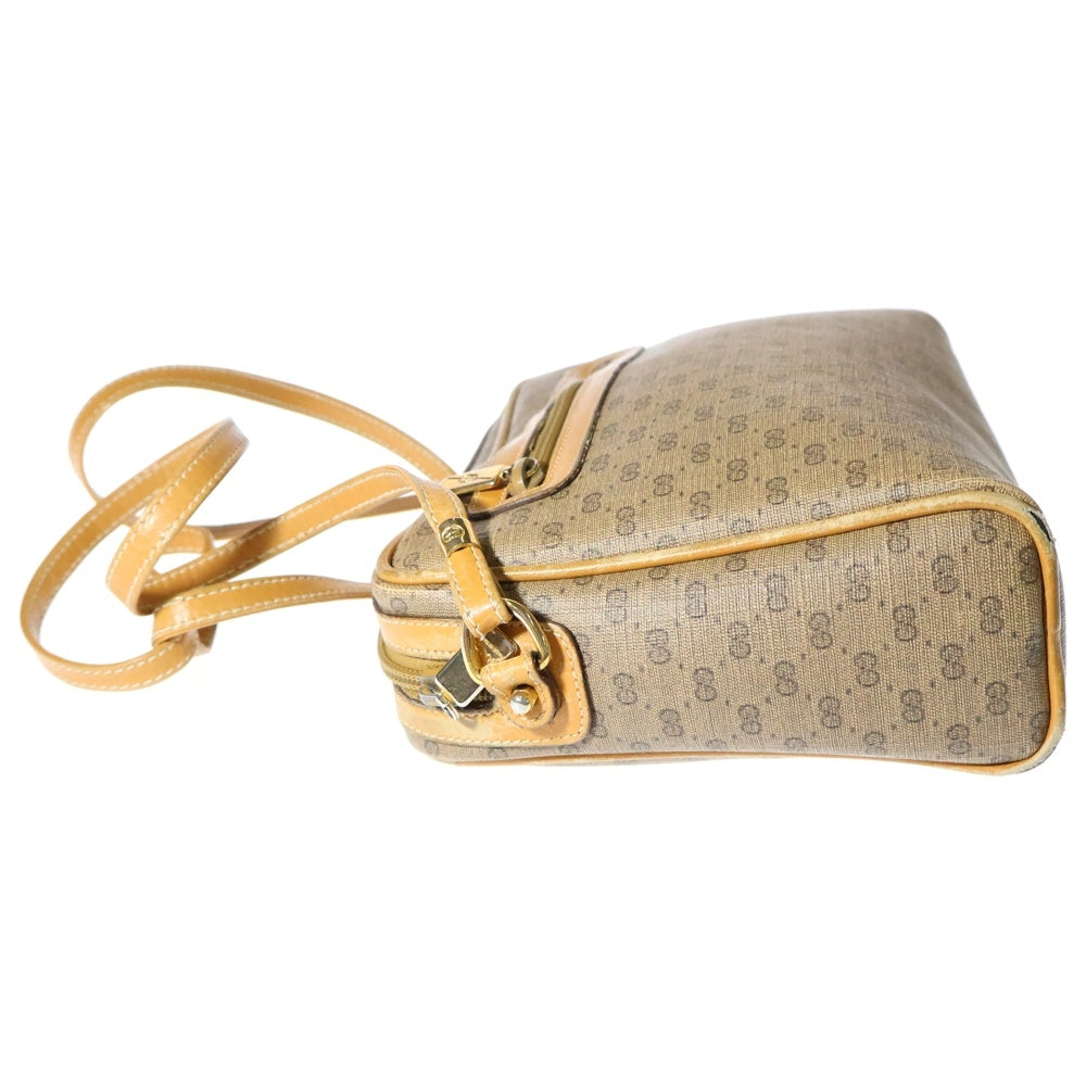 GUCCI(グッチ) オールドグッチ マイクロGG ショルダーバッグ ベージュ ブラウン キャンバス×レザー ゴールド金具 007.39.0014