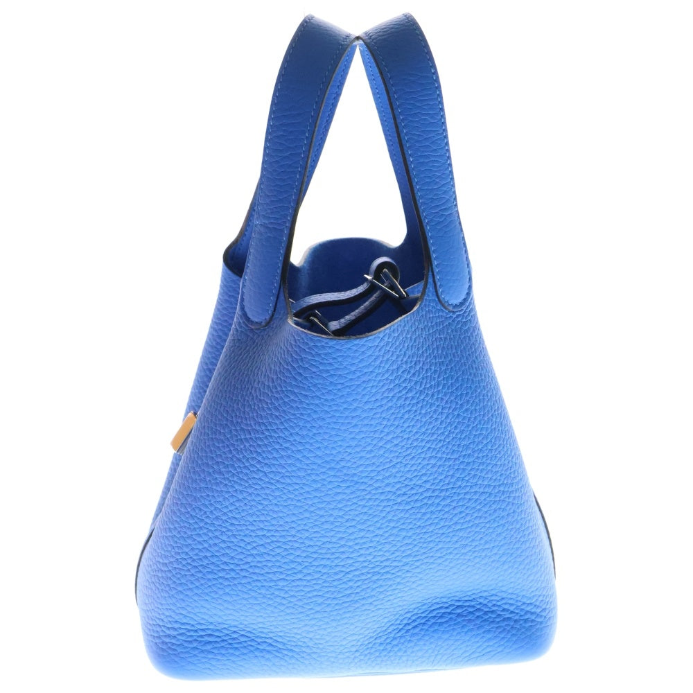 HERMES(エルメス) ピコタンロックPM ブルーイドラ トリヨン シルバー金具 K刻印 ハンドバッグ