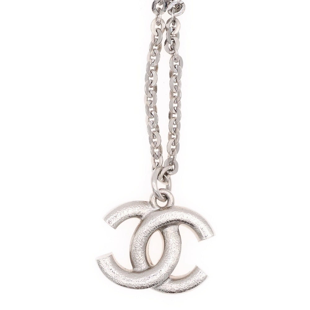 CHANEL(シャネル) ココマーク ラインストーン ネックレス ペンダント シルバー C22C
