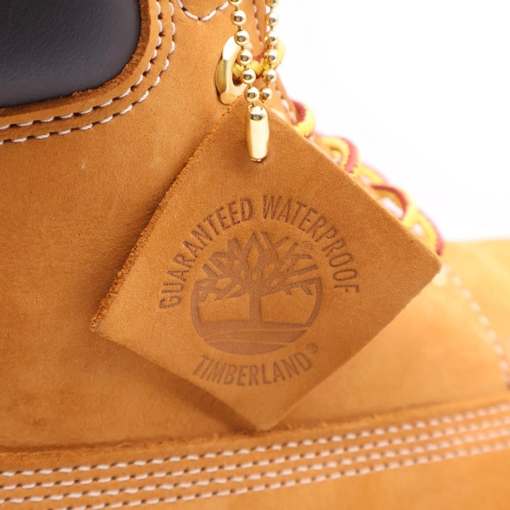 Timberland(ティンバーランド) 6インチ プレミアム ウォータープルーフ スウェードレザー ハイカット レースアップ イエローブーツ ブラウン 10061