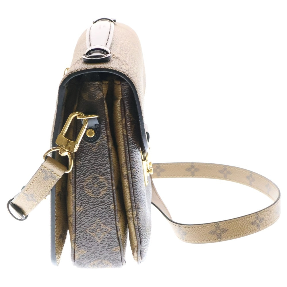 LOUIS VUITTON(ルイヴィトン) モノグラムリバース ポシェットメティスMM 2WAY レザーハンドバッグ ショルダーバッグ ブラウン レディース M44876