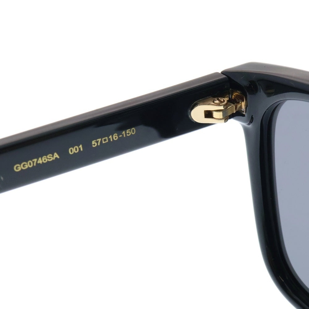 GUCCI(グッチ) ウェリントン ロゴサングラス メガネ ブラック 57□16‐150 GG746SA 001