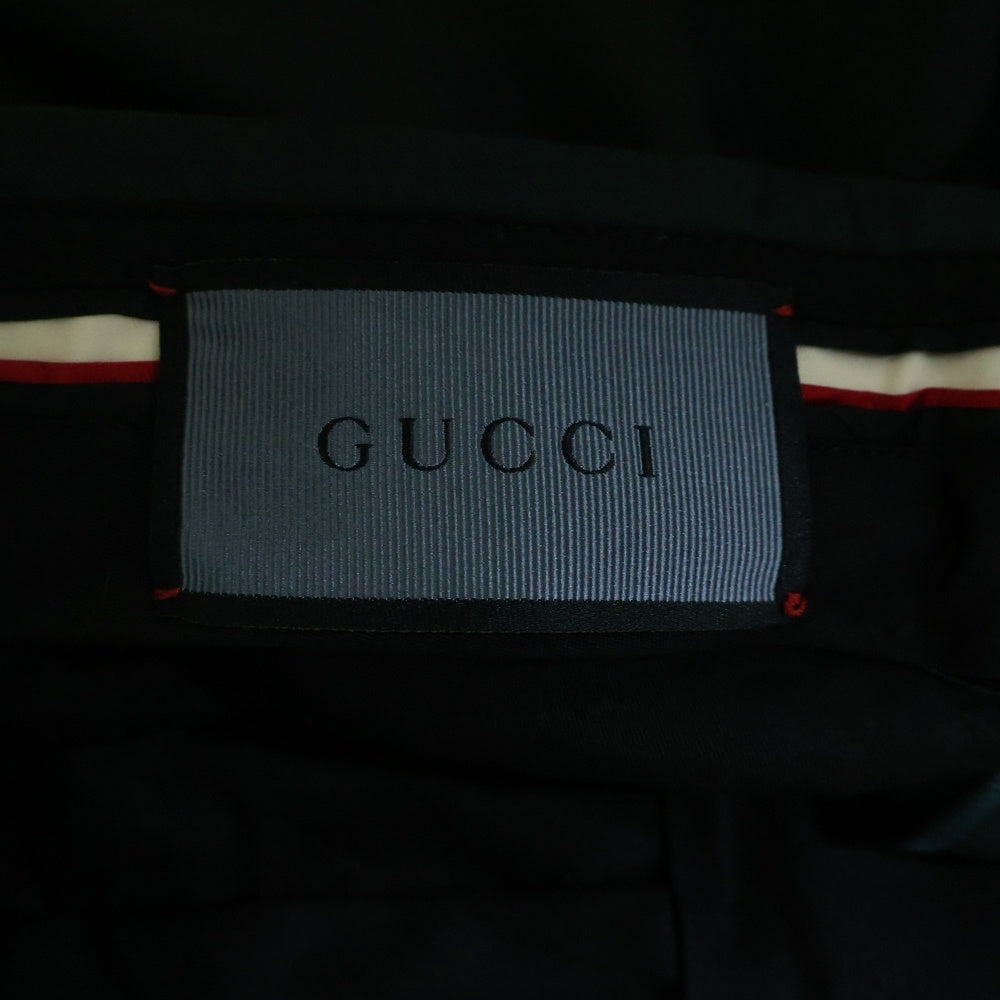 GUCCI(グッチ) ノータック ウール スラックスパンツ トラウザーズ グリーン 692040 ZAIFI