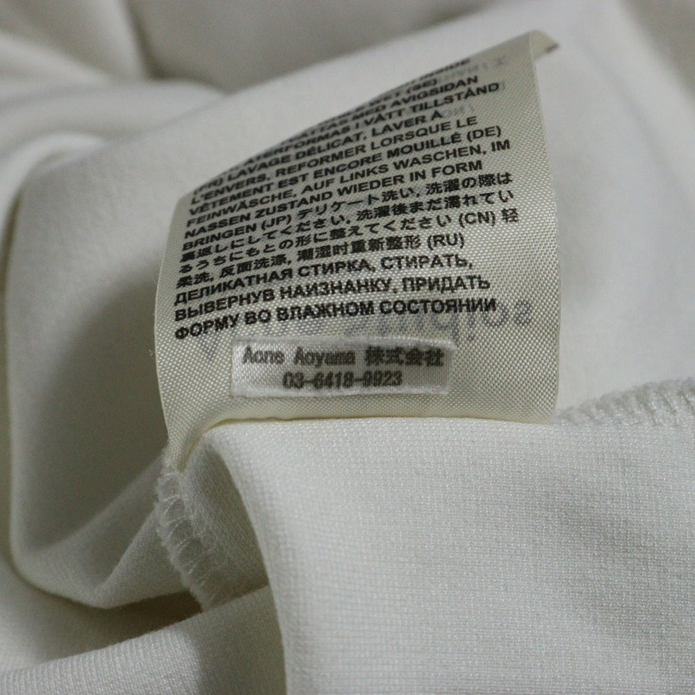 ACNE(アクネ) ネックロゴ リブ オーバーサイズフィット 半袖Tシャツ カットソー ホワイト BL0141