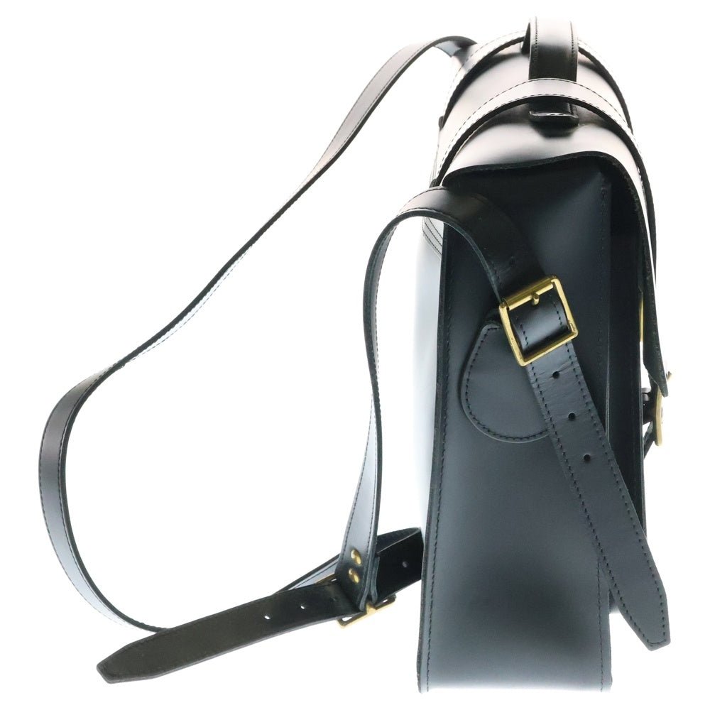 Dr.Martens(ドクターマーチン) サッチェルバッグ レザー 2WAY ハンド ショルダーバッグ ゴールド金具 ブラック