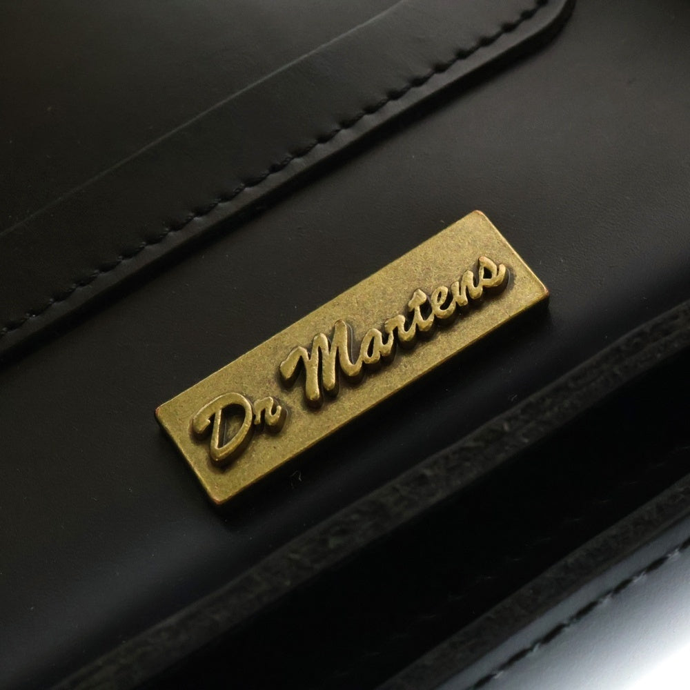 Dr.Martens(ドクターマーチン) サッチェルバッグ レザー 2WAY ハンド ショルダーバッグ ゴールド金具 ブラック