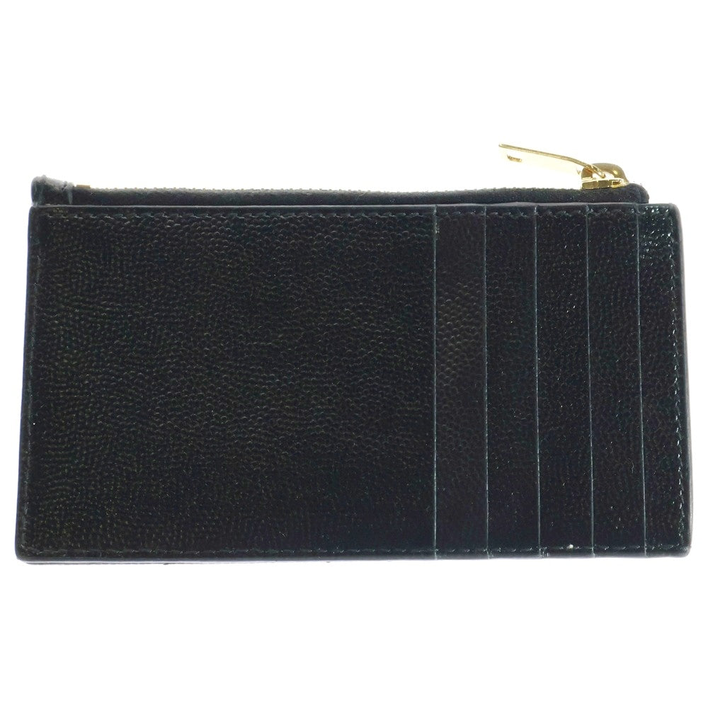 SAINT LAURENT PARIS(サンローランパリ) モノグラム フラグメント ジップカードケース ブラック レザー 607915