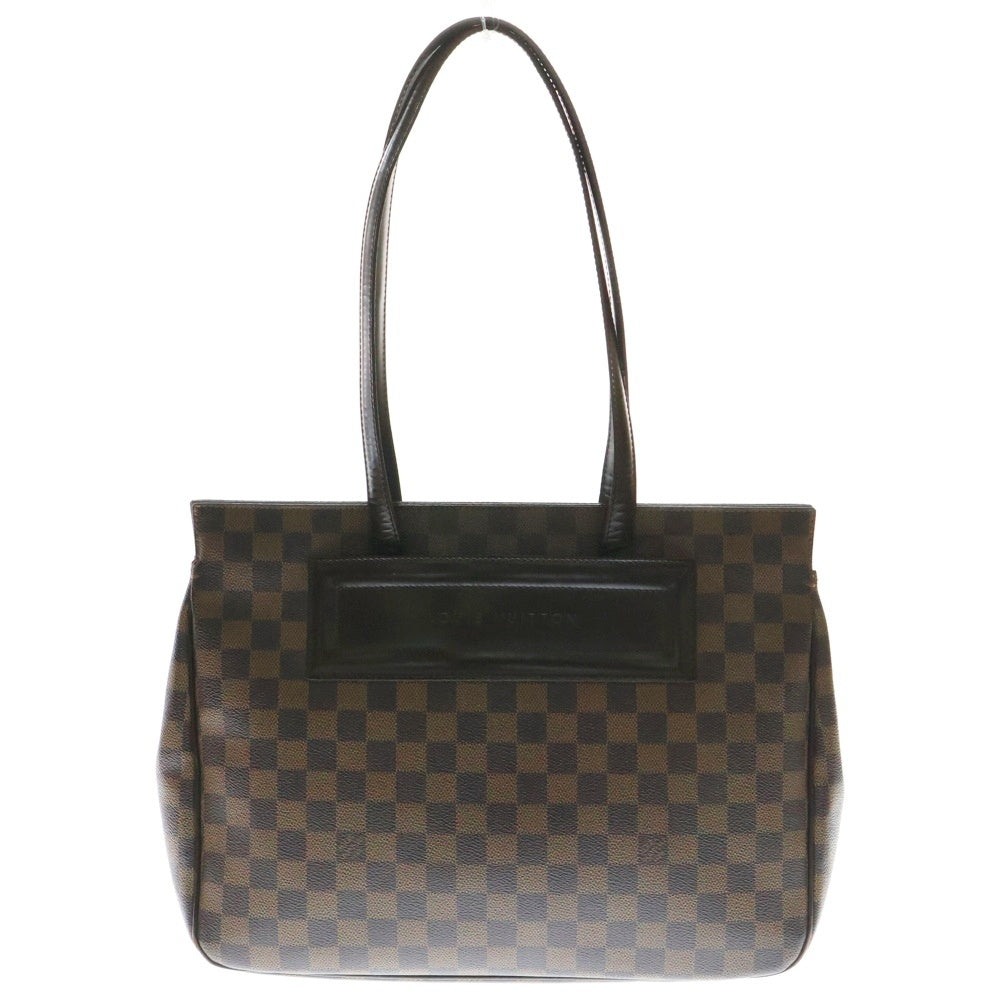 LOUIS VUITTON(ルイヴィトン) ダミエ パリオリPM トートバッグ ハンドバッグ ブラウン ゴールド金具 レザー×PVC N51123