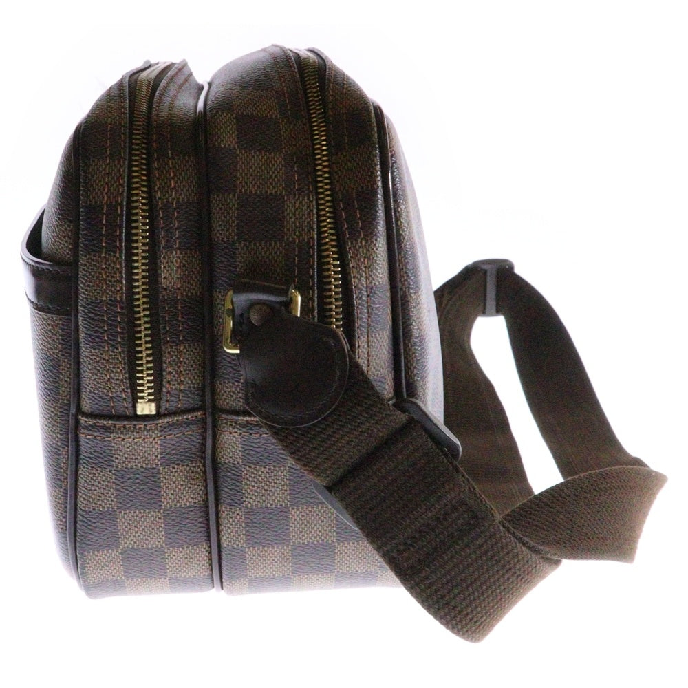 LOUIS VUITTON(ルイヴィトン) ダミエ リポーターPM レザーショルダーバッグ ブラウン N45253