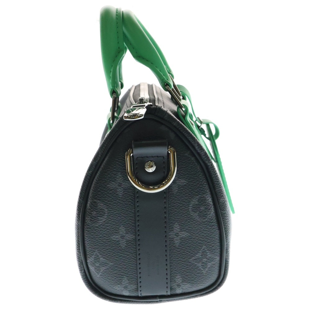 LOUIS VUITTON(ルイヴィトン) モノグラムエクリプス キーポル・バンドリエール 25 ブラック 2wayハンドバッグ ショルダー ミニボストン RFID M25885