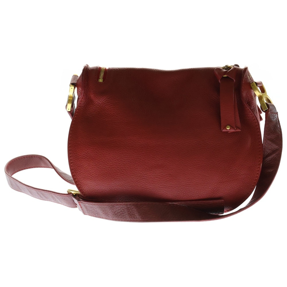 Chloe(クロエ) マーシー ショルダーバッグ 斜め掛けバッグ レッド ゴールド金具 レザー