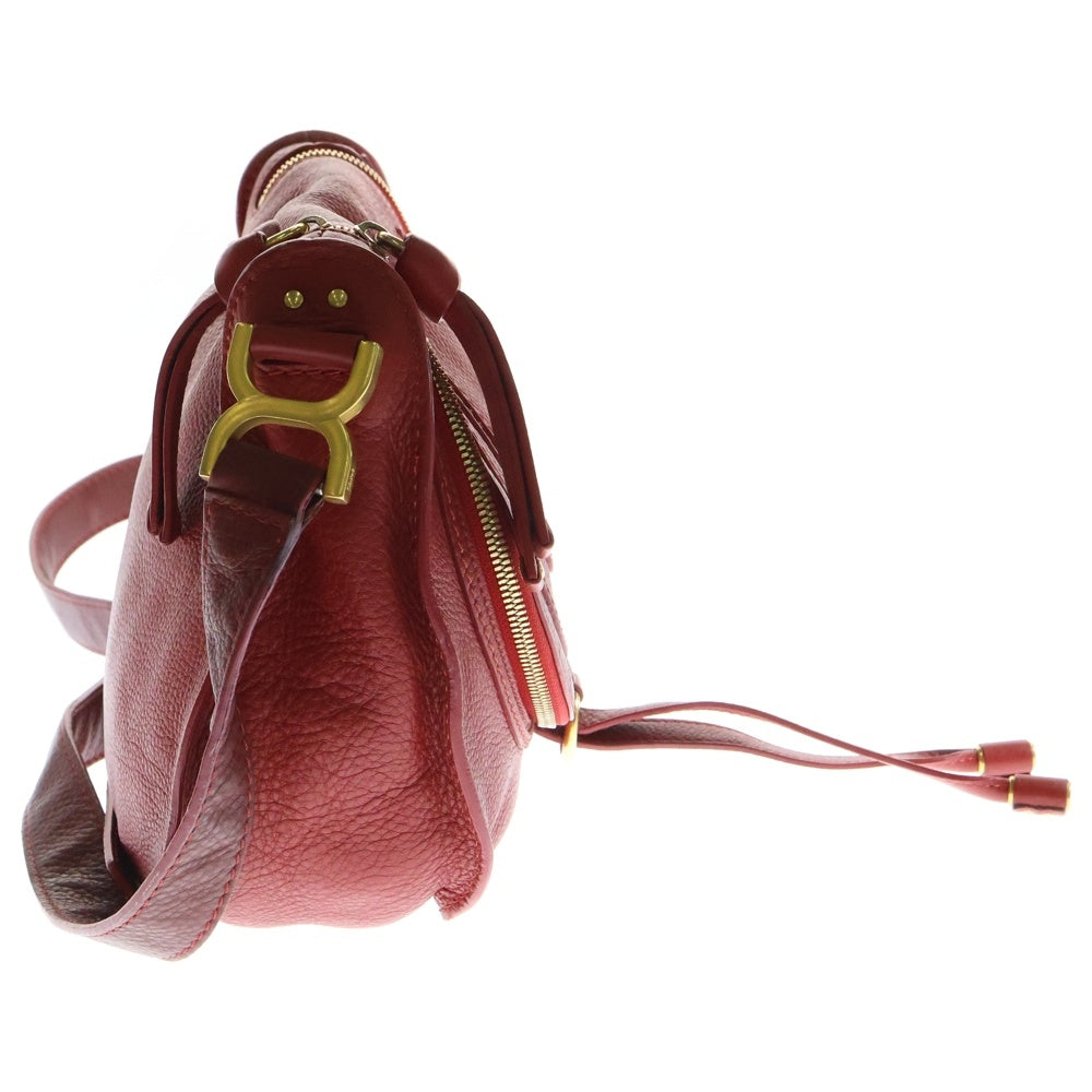 Chloe(クロエ) マーシー ショルダーバッグ 斜め掛けバッグ レッド ゴールド金具 レザー