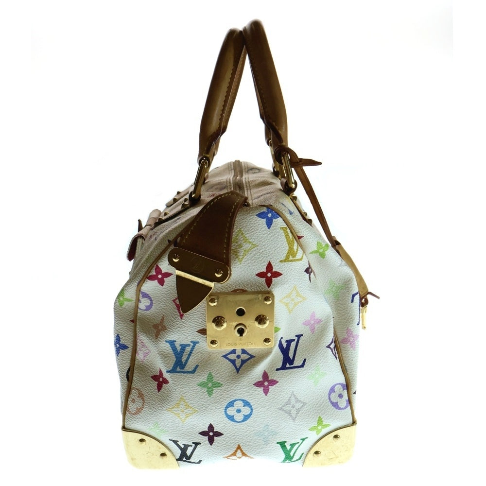 LOUIS VUITTON(ルイヴィトン) モノグラム スピーディ30 ハンドバッグ ボストンバッグ ホワイト×マルチカラー ゴールド金具 M92643