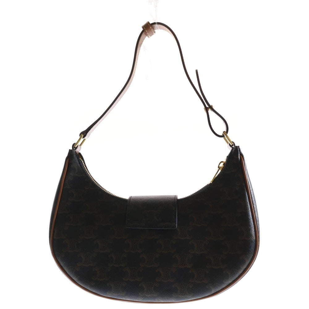 CELINE(セリーヌ) トリオンフ アヴァ ミディアム ワンショルダーバッグ ブラウン PVC×レザー ゴールド金具