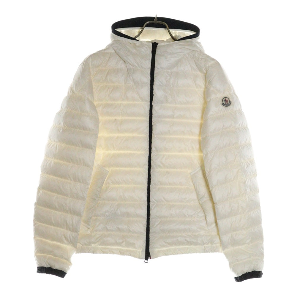 MONCLER(モンクレール) 18SS MORVAN ワッペンロゴ フーデッド ジップアップ ダウンジャケット ホワイト D10914080599 53279