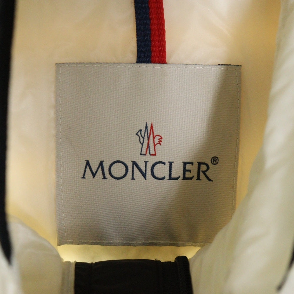 MONCLER(モンクレール) 18SS MORVAN ワッペンロゴ フーデッド ジップアップ ダウンジャケット ホワイト D10914080599 53279