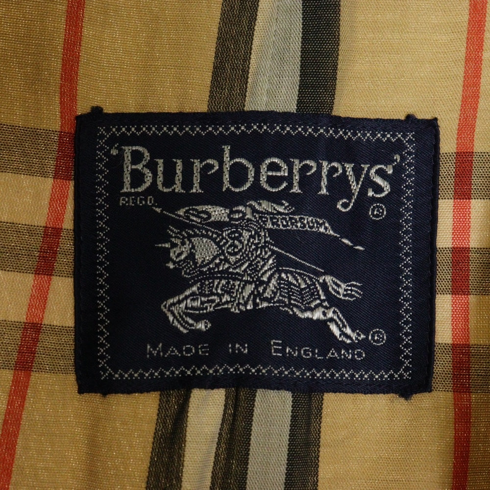 BURBERRY(バーバリー) 裏地ノバチェック総柄 ラグランスリーブ ステンカラーロングコート ベージュ レディース