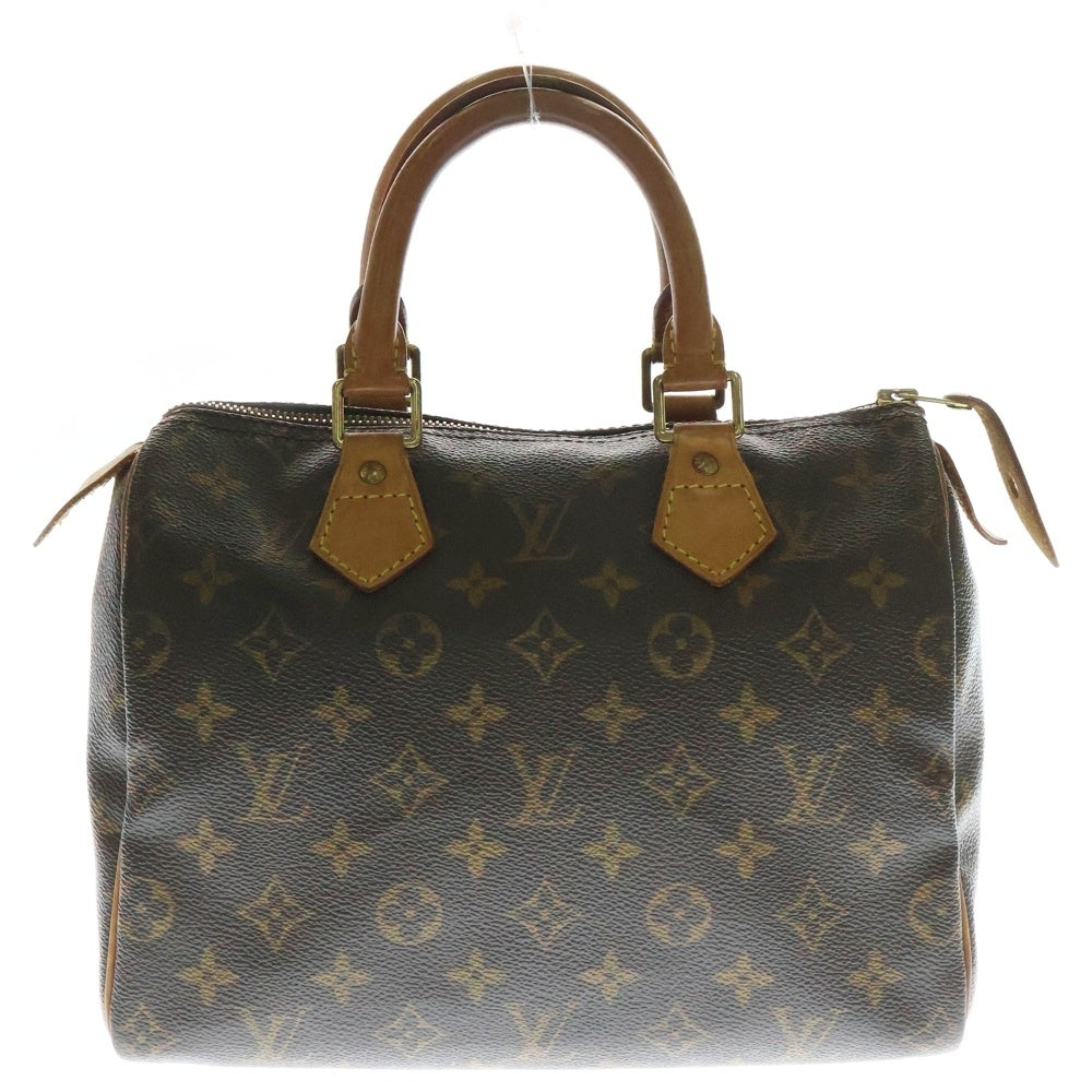 LOUIS VUITTON(ルイヴィトン) モノグラム スピーディ25 ハンドバッグ ミニボストンバッグ ブラウン ゴールド金具 レザー×PVC M41528