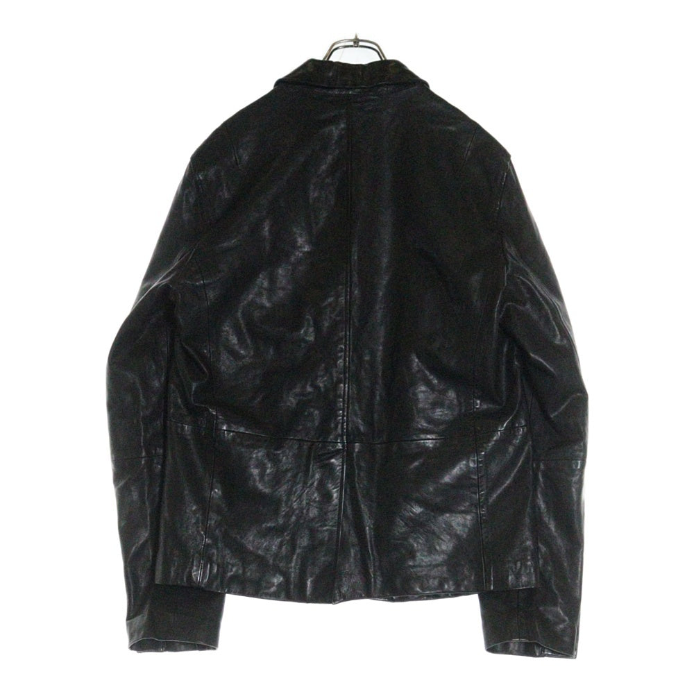 ALLSAINTS(オールセインツ) BARRTON BLAZER レザーシングルテーラードジャケット ブラック ML039T