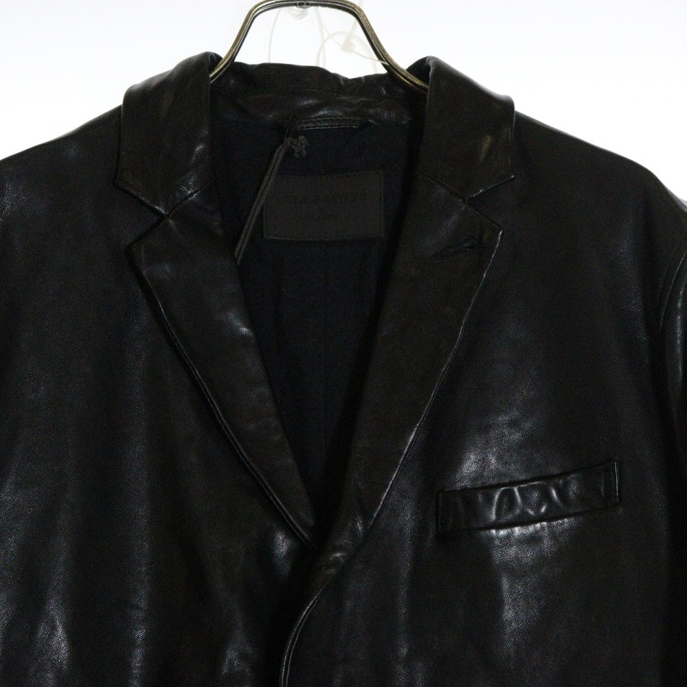 ALLSAINTS(オールセインツ) BARRTON BLAZER レザーシングルテーラードジャケット ブラック ML039T