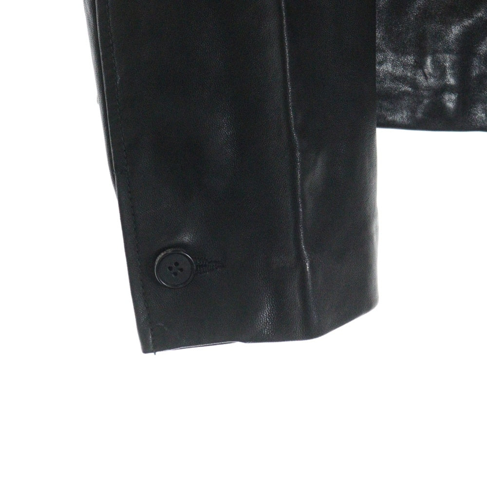 ALLSAINTS(オールセインツ) BARRTON BLAZER レザーシングルテーラードジャケット ブラック ML039T