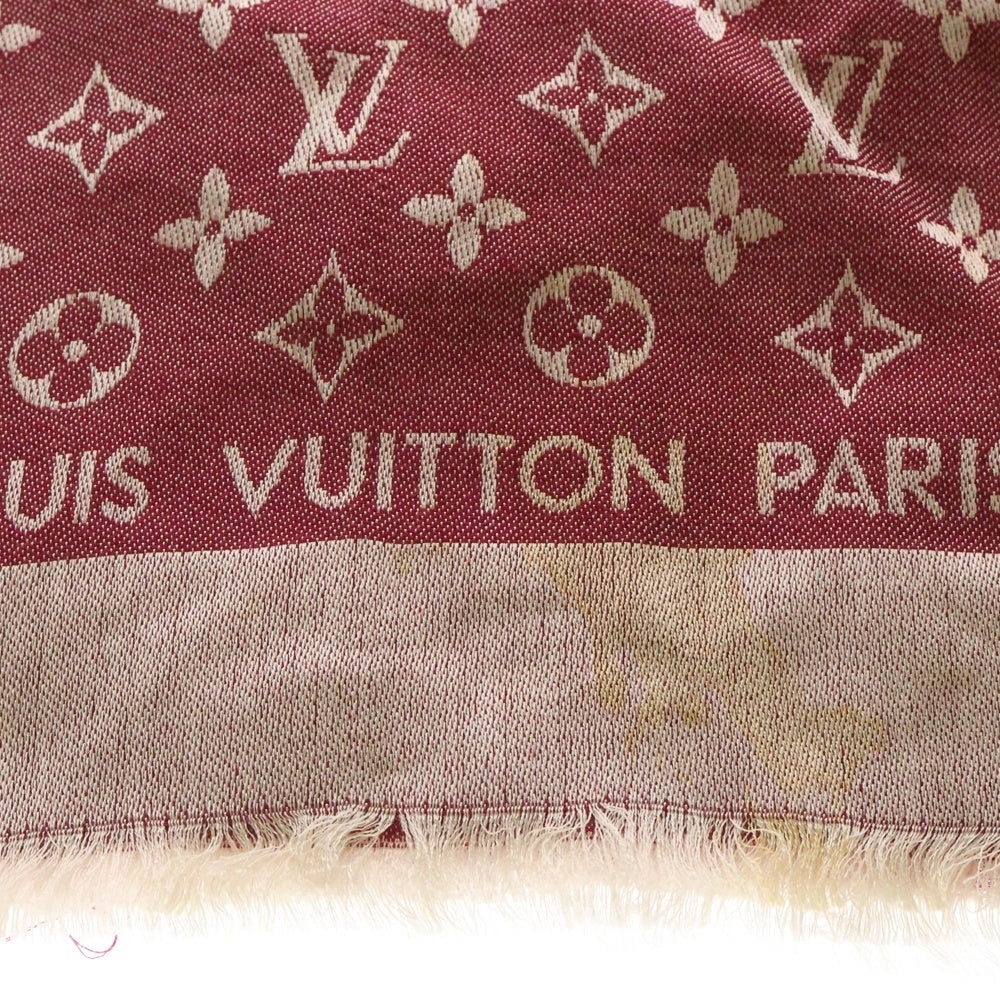 LOUIS VUITTON(ルイヴィトン) ショール・モノグラム ティーシャーティング スカーフ ワインレッド