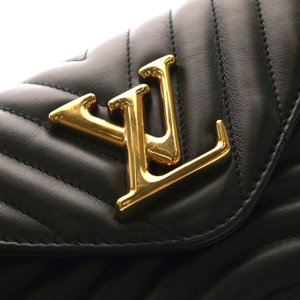 LOUIS VUITTON(ルイヴィトン) LV ニューウェーブ ミュルティポシェット ノワール 2WAY レザーショルダーバッグ チェーンハンドバッグ ブラック レディース M56461