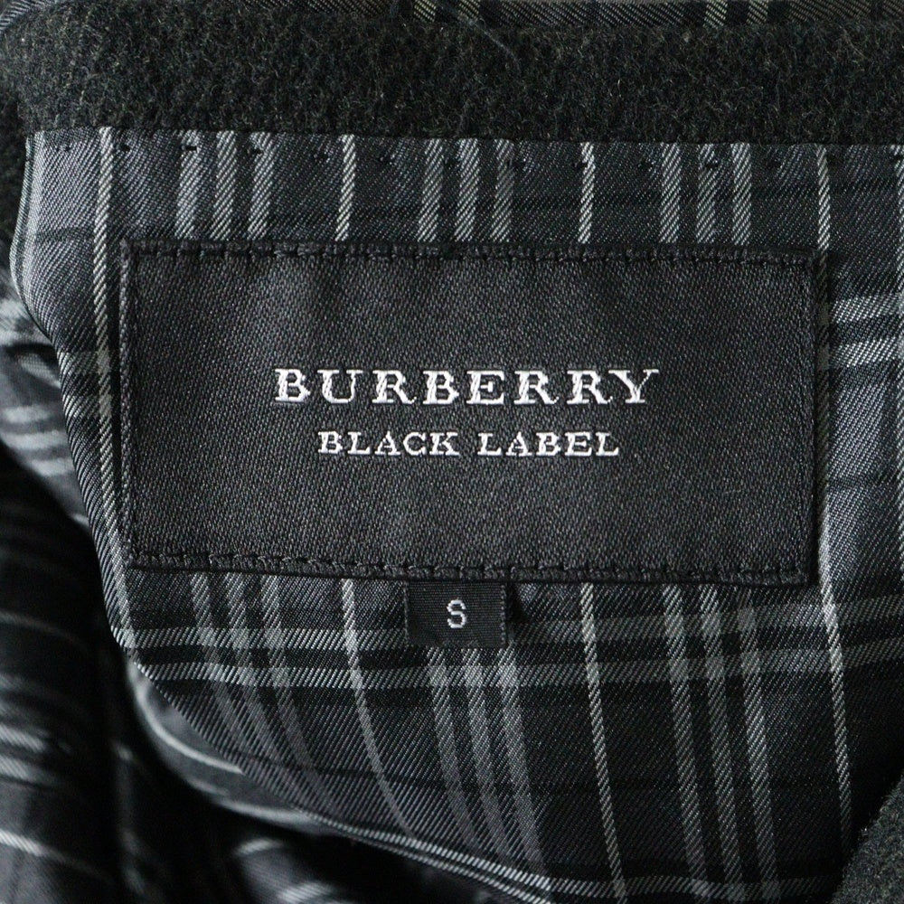 BURBERRY BLACK LABEL(バーバリー ブラックレーベル) ウール テーラードジャケット ブラック 起毛 BME95-317-78