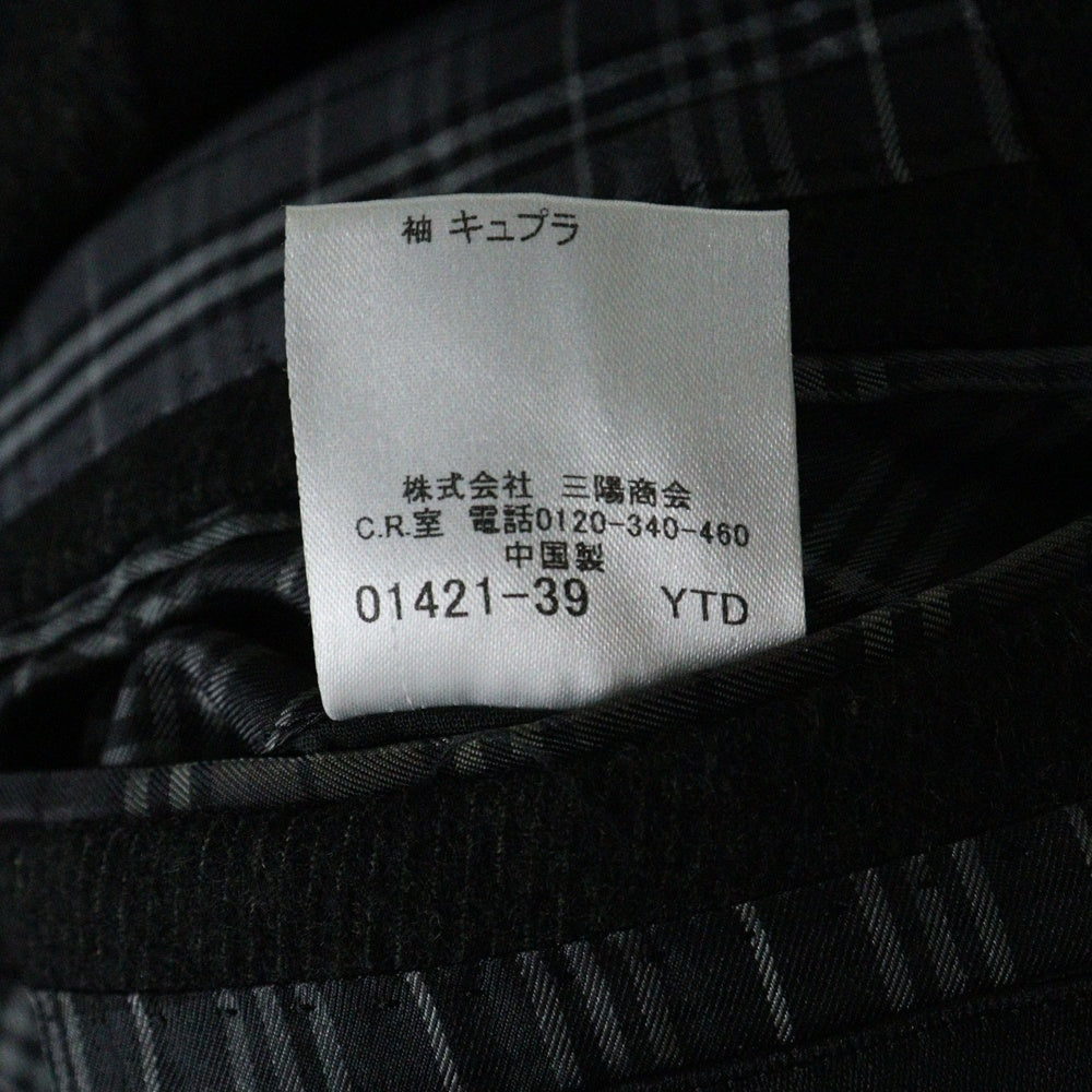 BURBERRY BLACK LABEL(バーバリー ブラックレーベル) ウール テーラードジャケット ブラック 起毛 BME95-317-78