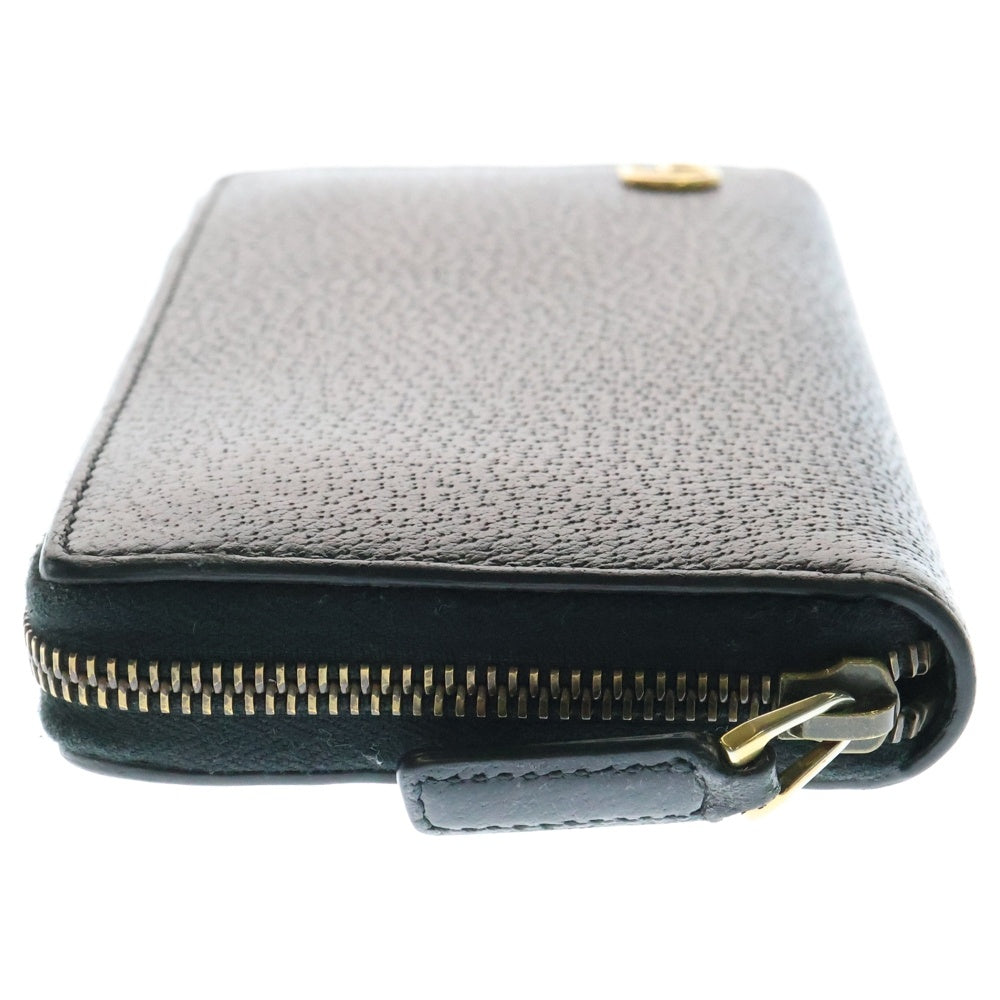 GUCCI(グッチ) GGマーモント ラウンドファスナー長財布 ロングウォレット カードケース ゴールド金具 ブラック レザー 428736