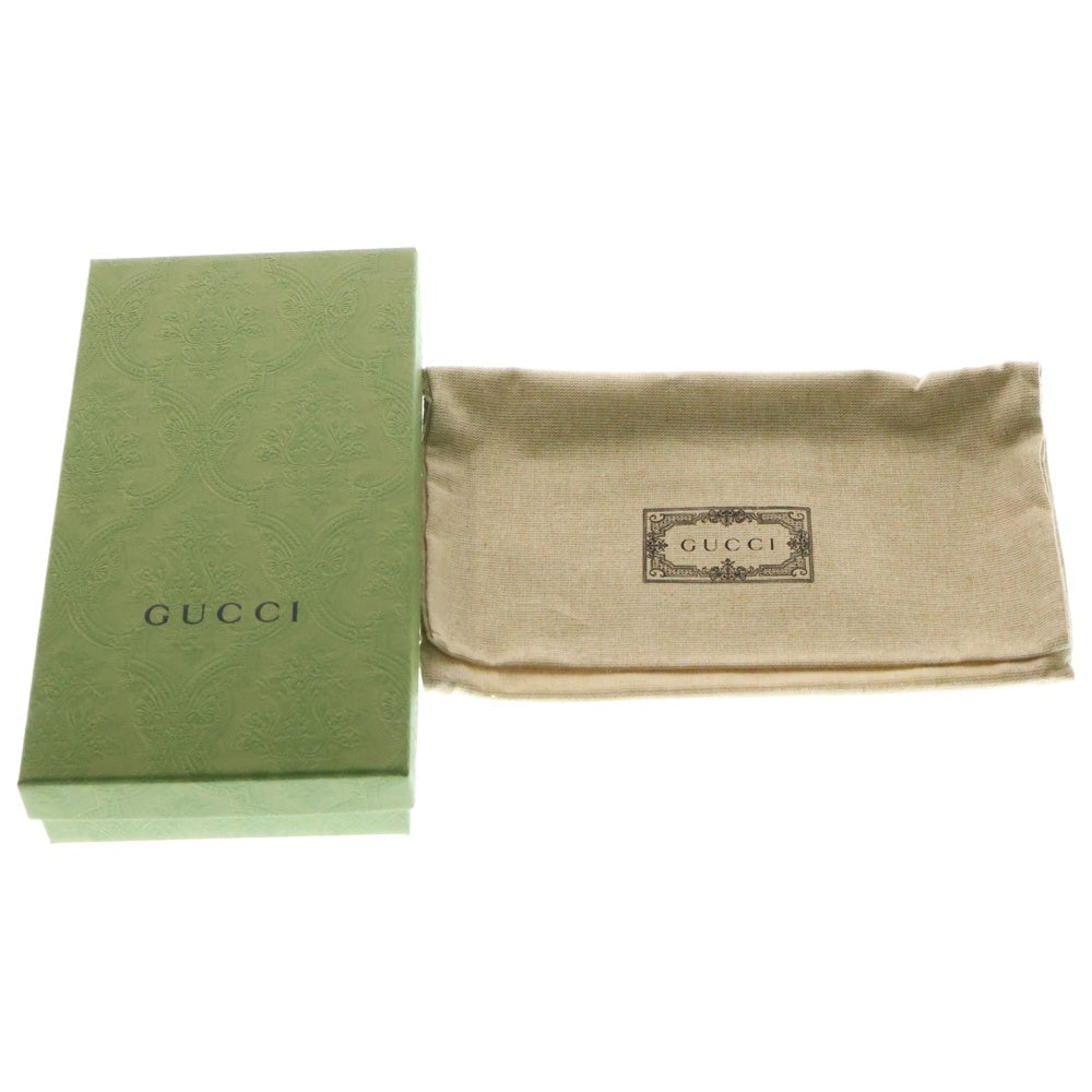 GUCCI(グッチ) GGマーモント ラウンドファスナー長財布 ロングウォレット カードケース ゴールド金具 ブラック レザー 428736