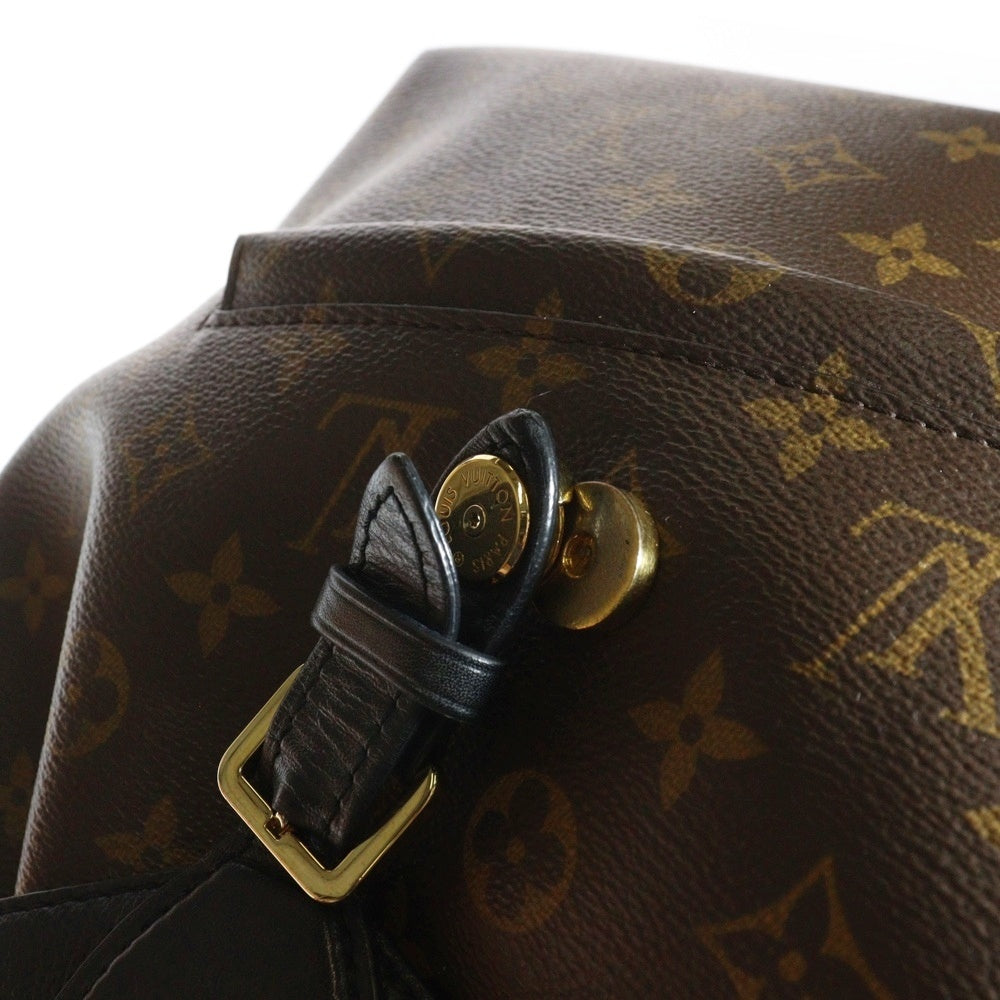 LOUIS VUITTON(ルイヴィトン) モノグラム モンスリ NM PM チャーム付レザーバックパック リュック ブラウン レディース M45515