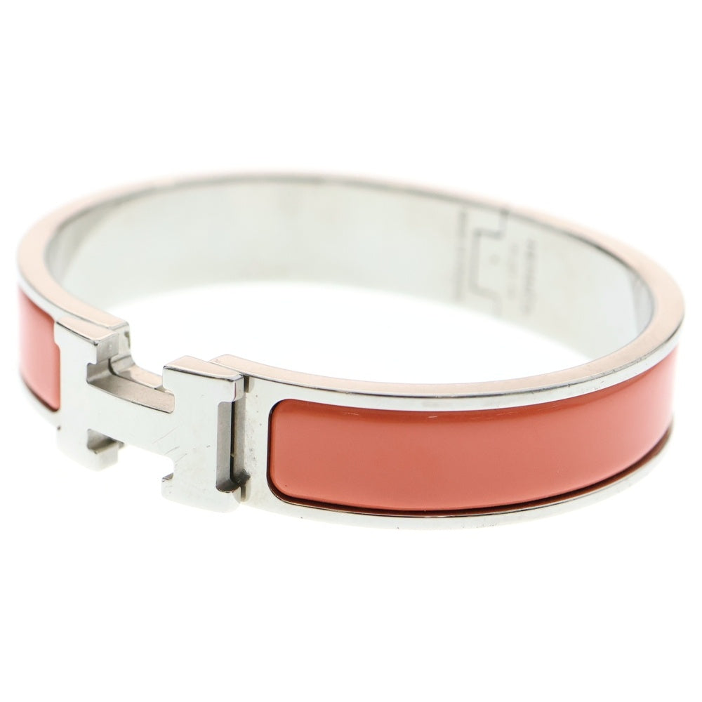 HERMES(エルメス) クリッククラックPM ブレスレット バングル シルバー金具 オレンジ