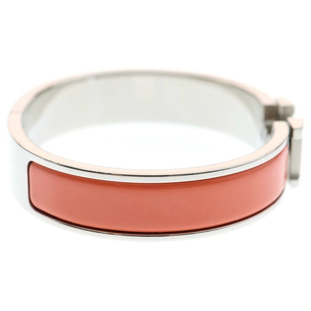 HERMES(エルメス) クリッククラックPM ブレスレット バングル シルバー金具 オレンジ