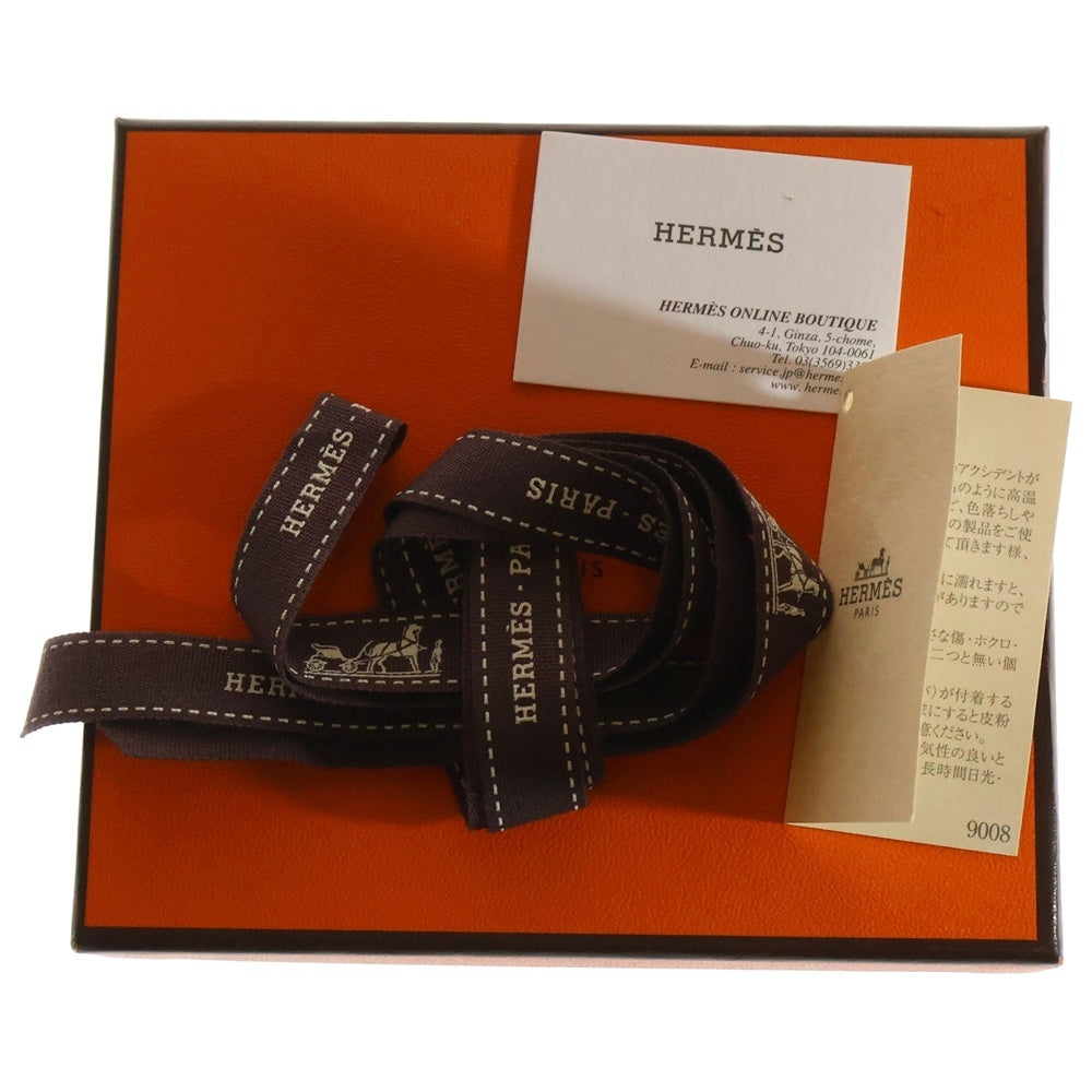 HERMES(エルメス) ベアン ミニ ブルーインディゴ エプソン カードケース ウォレット コインケース 財布 ゴールド金具 レザー W刻印