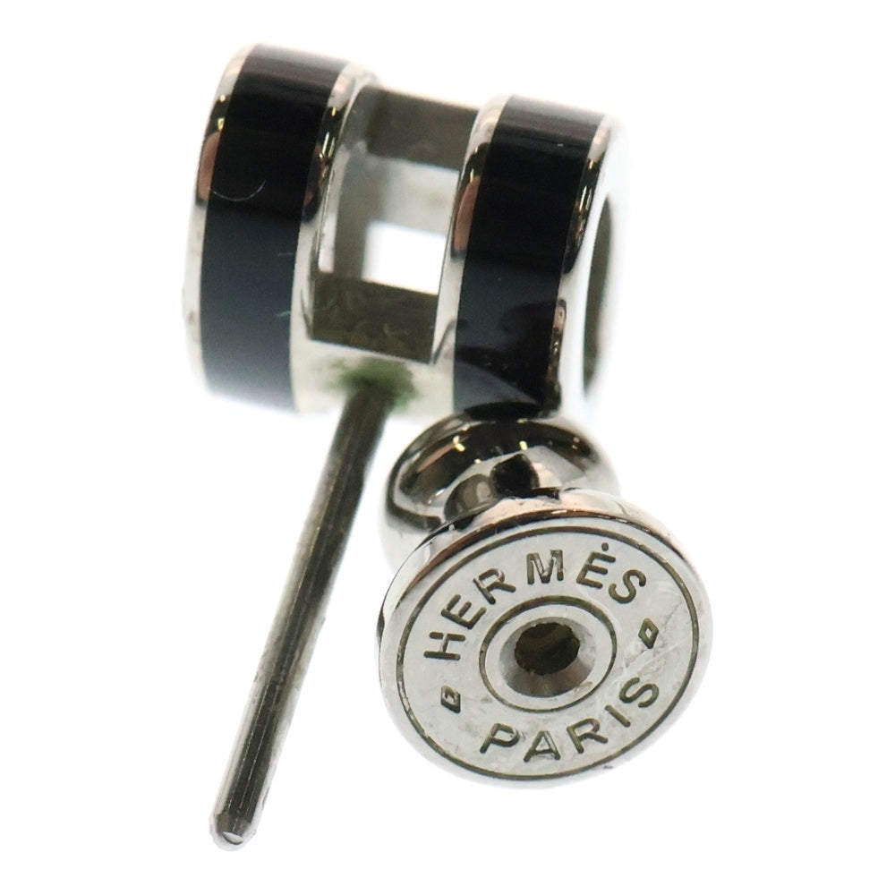 HERMES(エルメス) ポップアッシュH ピアス イヤーアクセサリー ブラック×シルバー