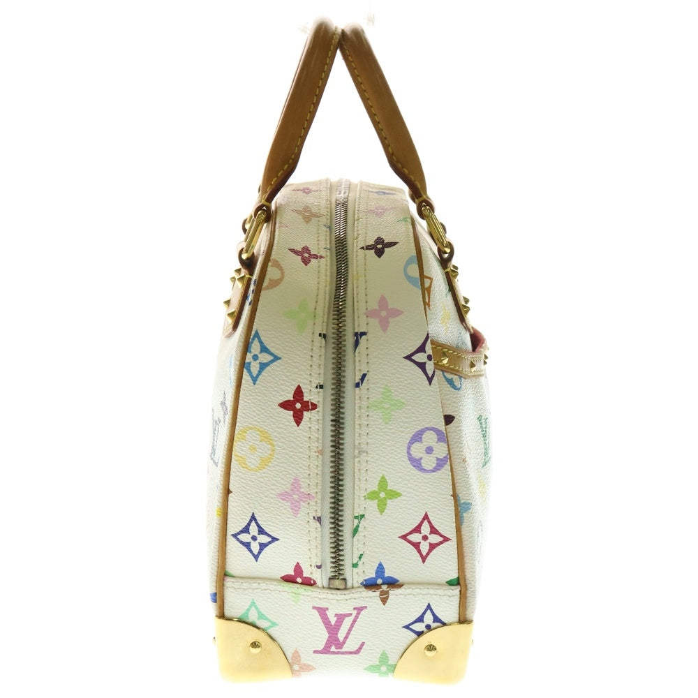 LOUIS VUITTON(ルイヴィトン) トゥルービル モノグラムマルチカラー ブロン PVC レザー ハンドバッグ ゴールド金具 ホワイト/ブラウン M92663