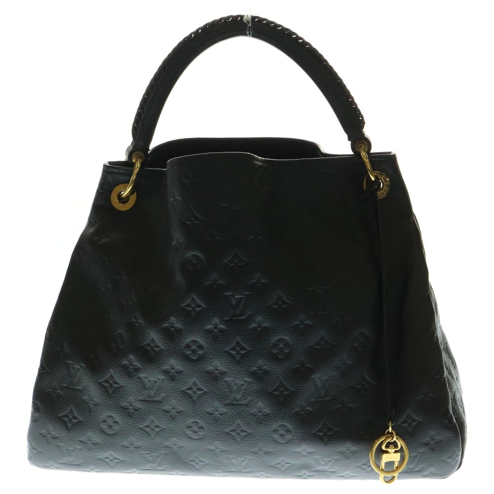LOUIS VUITTON(ルイヴィトン) モノグラムアンプラント アーツィーMM レザーハンドバッグ ブラック レディース M93448