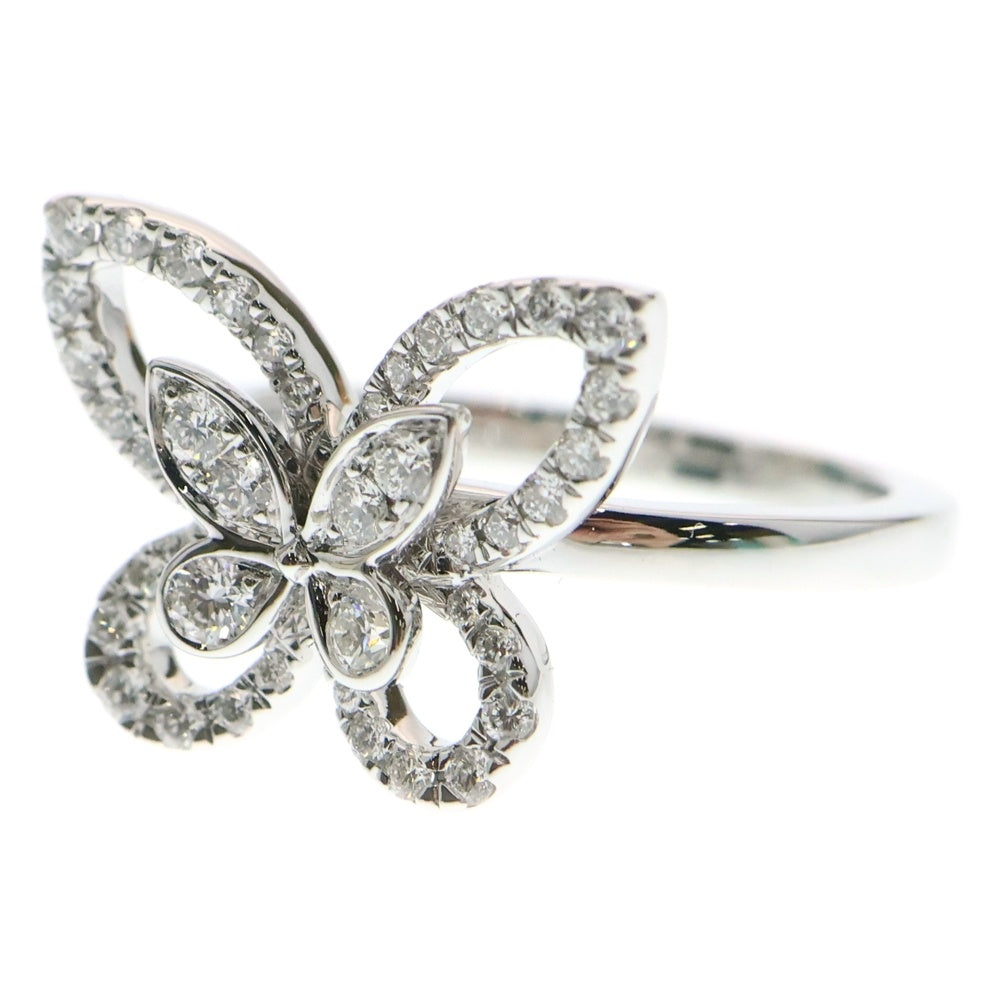GRAFF(グラフ) バタフライ シルエット ダイヤモンド リング ホワイトゴールド Au750WG 約8号 指輪 ジュエリー アクセサリー