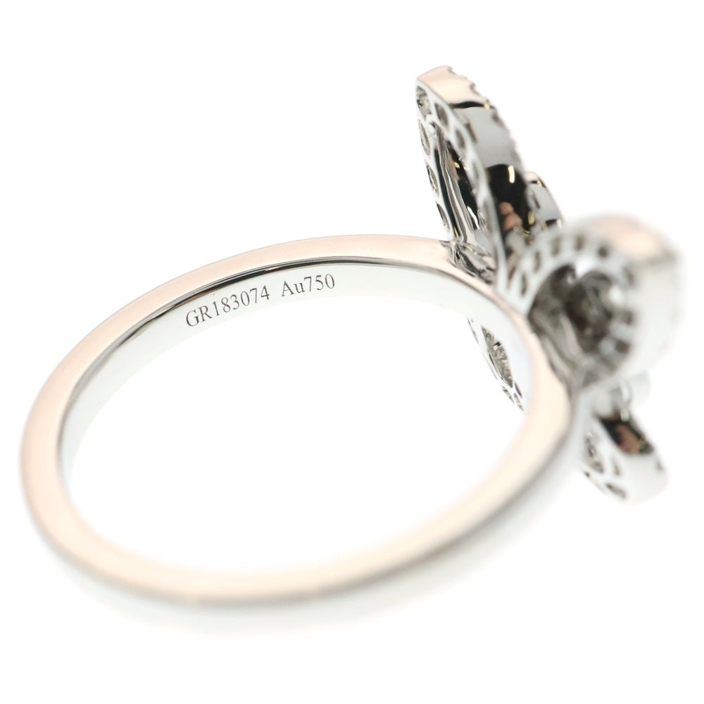 GRAFF(グラフ) バタフライ シルエット ダイヤモンド リング ホワイトゴールド Au750WG 約8号 指輪 ジュエリー アクセサリー