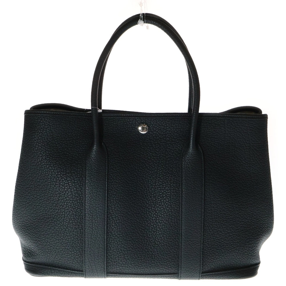 HERMES(エルメス) ガーデンパーティPM ネゴンダ レザーハンドバッグ ブラック レディース C刻印